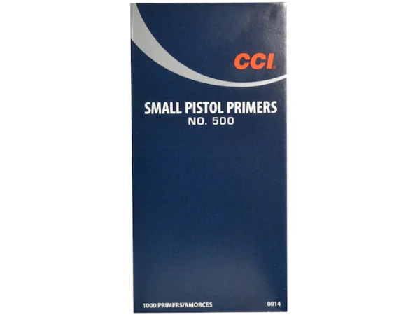 CCI SMALL PISTOL PRIMERS #500 BOX OF 1000 (10 TRAYS OF 100)